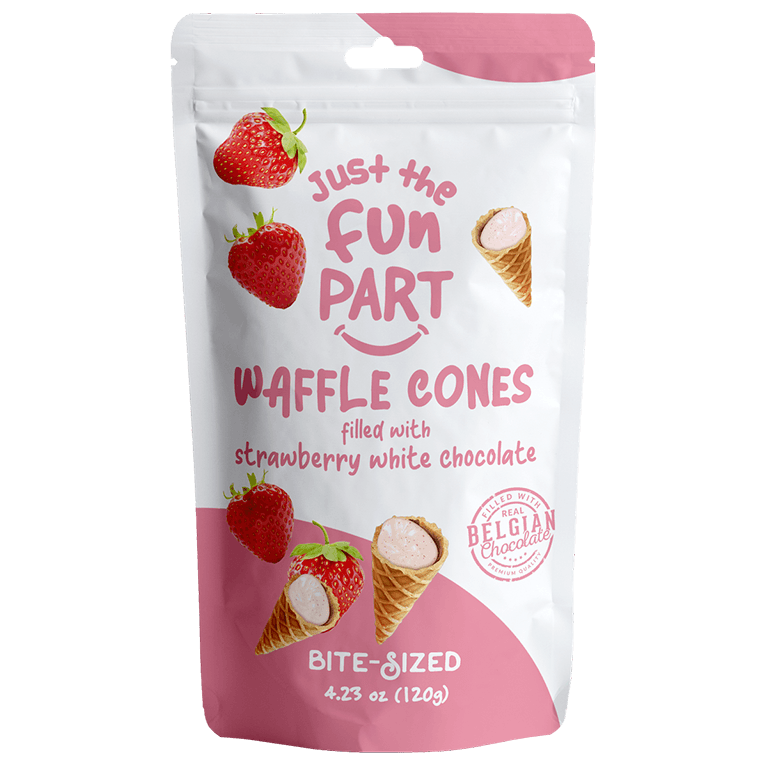 Just The Fun Part Cones Strawberry White Chocolate