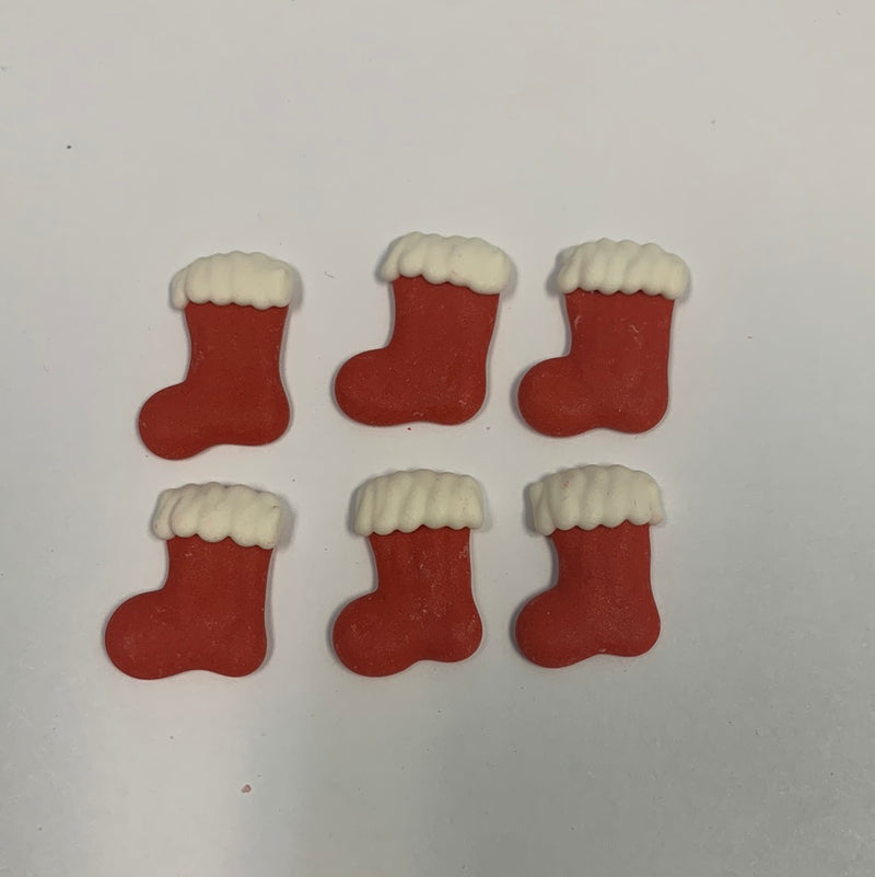 Royal Icing Mini Stocking 6pcs