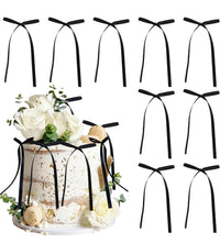Cake Bows Black 6 Pieces