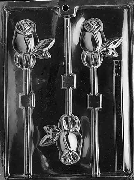 Chocolate Lollipop Mold Long Stem Rose - Sweet Life Cake Supply