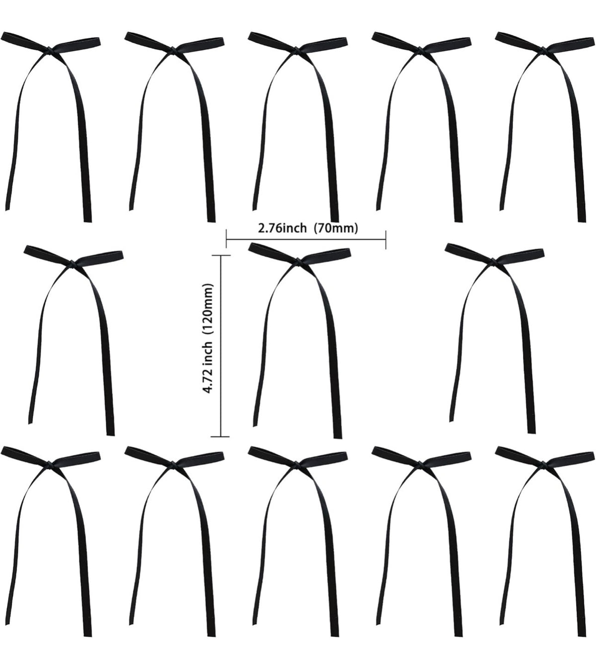 Cake Bows Black 6 Pieces