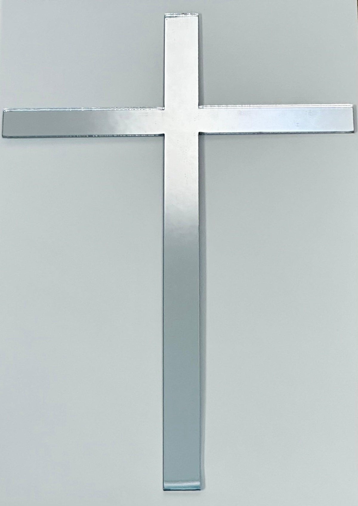 Acrylic Silver Cross Cake Topper Layon - Sweet Life Cake Supply