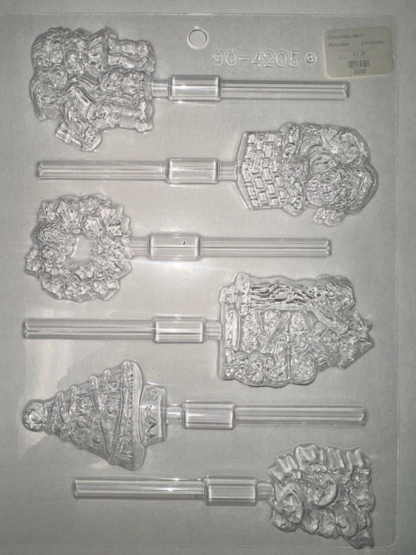 Chocolate Lollipop Mold Assorted Christmas - Sweet Life Cake Supply