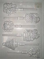 Chocolate Lollipop Mold Assorted Christmas