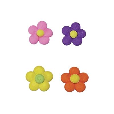 Royal Icing Toppers Med. Flower Power Neon 4 PCS - Sweet Life Cake Supply