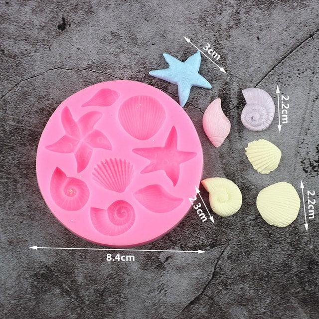 Silicone Mold Seashell Assortment 8pcs*