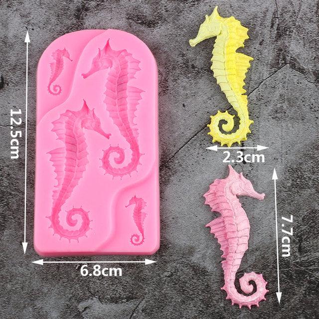 Silicone Mold Seahorse 4pcs*