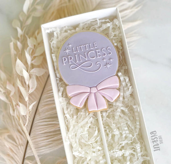 Little Biskut Cutter Set Cookie Pop with Bow Cutter & Embosser - Sweet Life Cake Supply