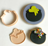 Little Biskut Cutter Set Mini Cauldron Stamp & Cutter - Sweet Life Cake Supply