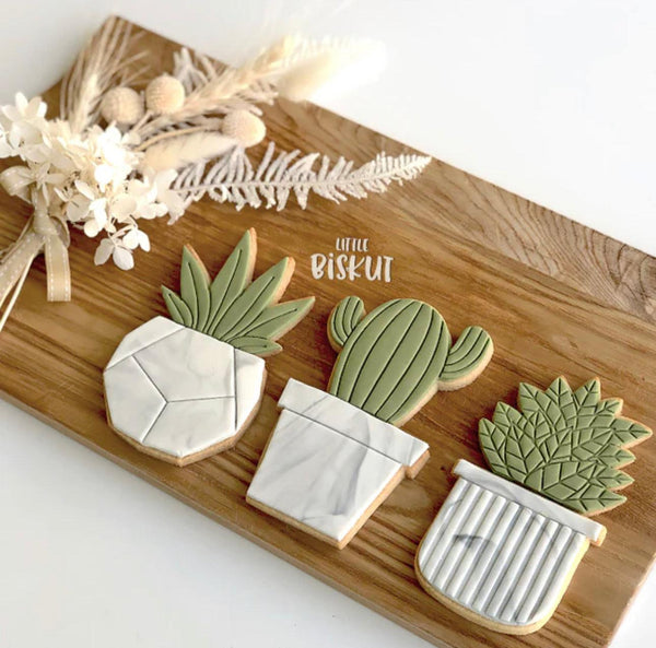Little Biskut Cutter Set Pot Plants Full Set - Sweet Life Cake Supply