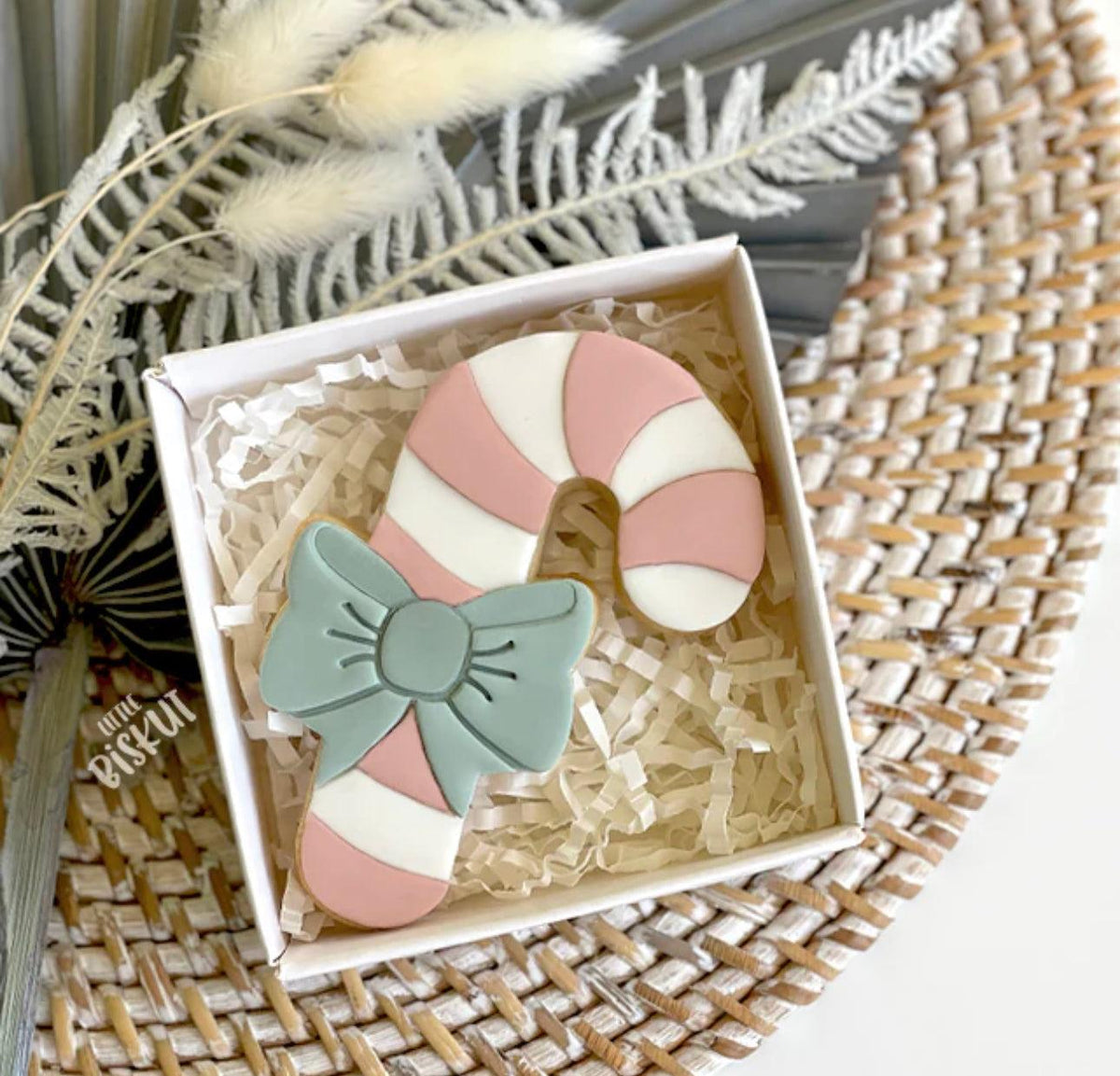 Little Biskut Cutter Set Candy Cane Cutter & Embosser - Sweet Life Cake Supply