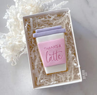 Little Biskut Cutter Set Thanks a Latte Cup Stamp & Cutter - Sweet Life Cake Supply
