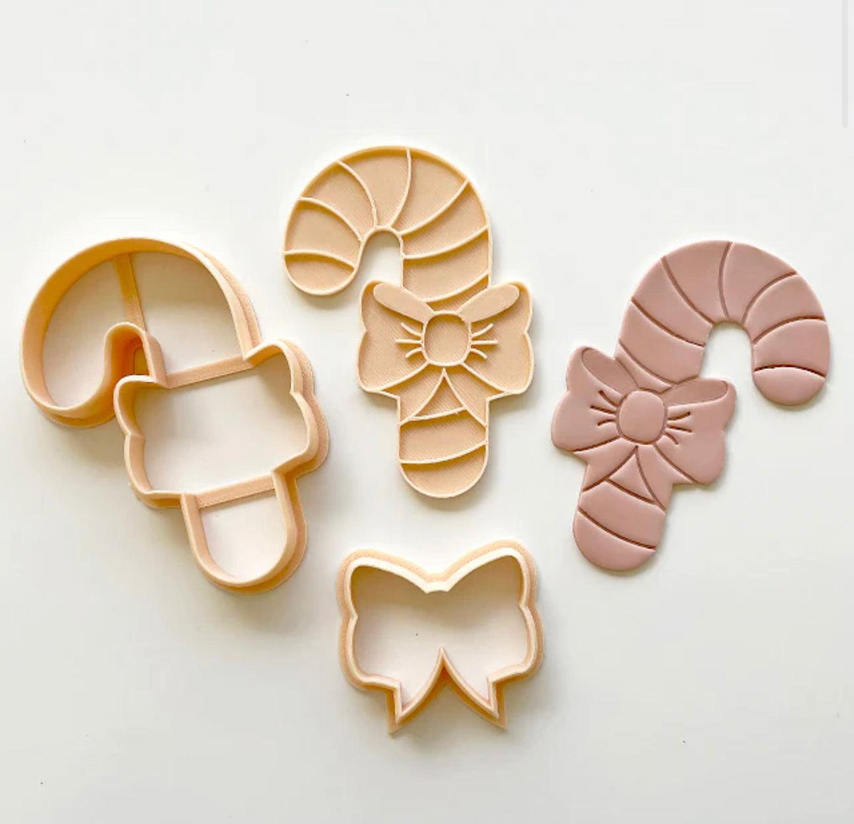 Little Biskut Cutter Set Candy Cane Cutter & Embosser - Sweet Life Cake Supply