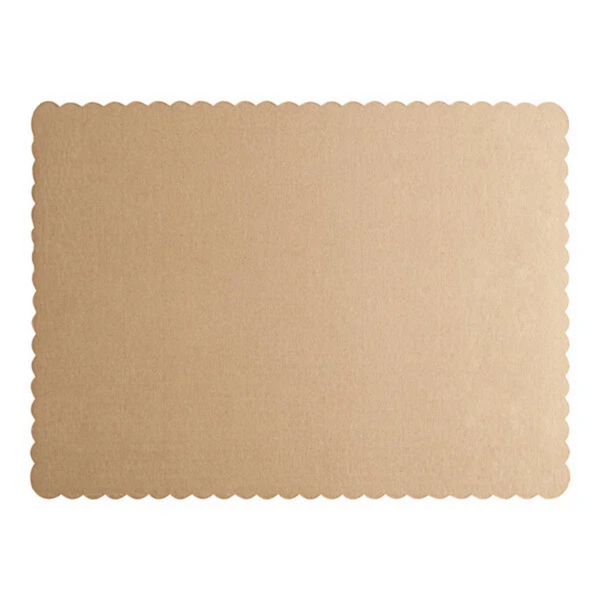 Half Sheet Gold Scalloped Plate