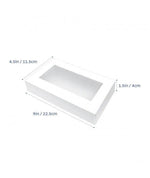 9" x 4.5” x 1.5" White Window Box