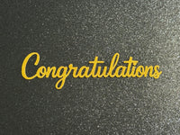 Congratulations Gold Cake Layon