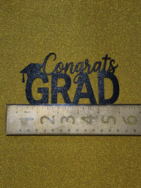 Congrats Grad Black Layon or Topper