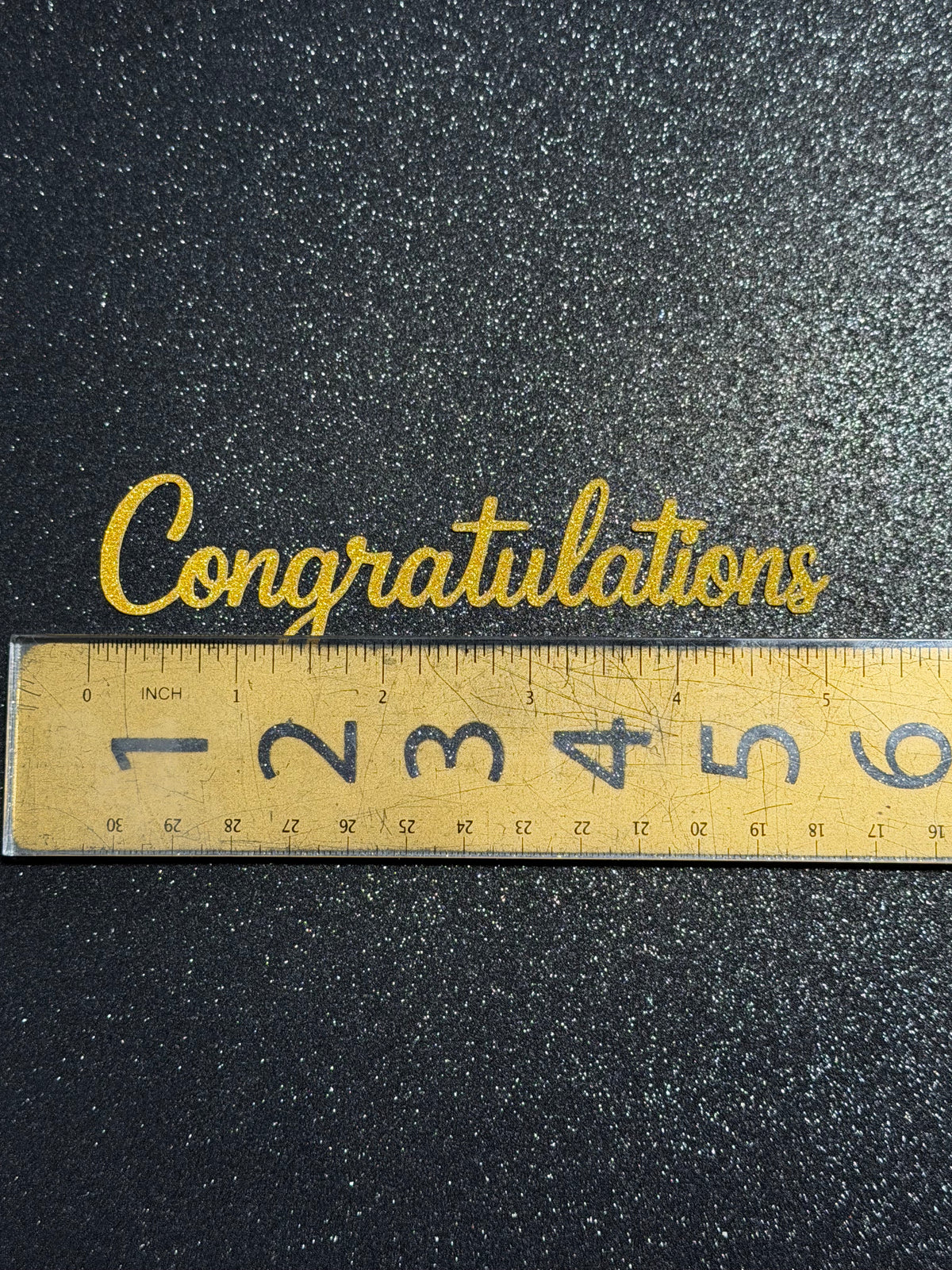 Congratulations Gold Cake Layon