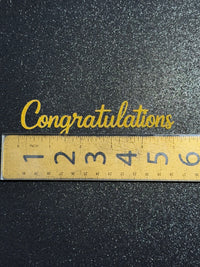 Congratulations Gold Cake Layon