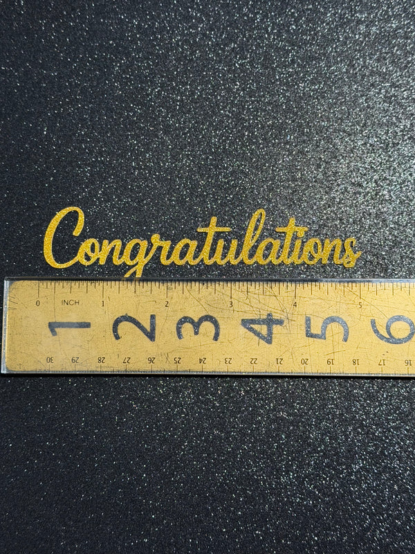 Congratulations Gold Cake Layon