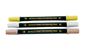 Metallic Dual Tipped Food Markers Set of 3 - Sweet Life Cake Supply