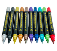 Metallic Dual Tipped Food Markers Set of 10 - Sweet Life Cake Supply