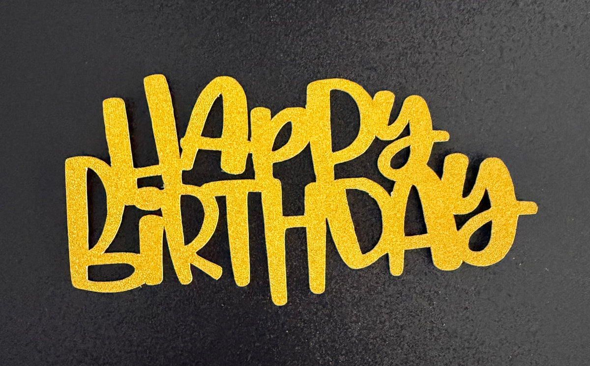 Happy Birthday Gold Topper Style 4