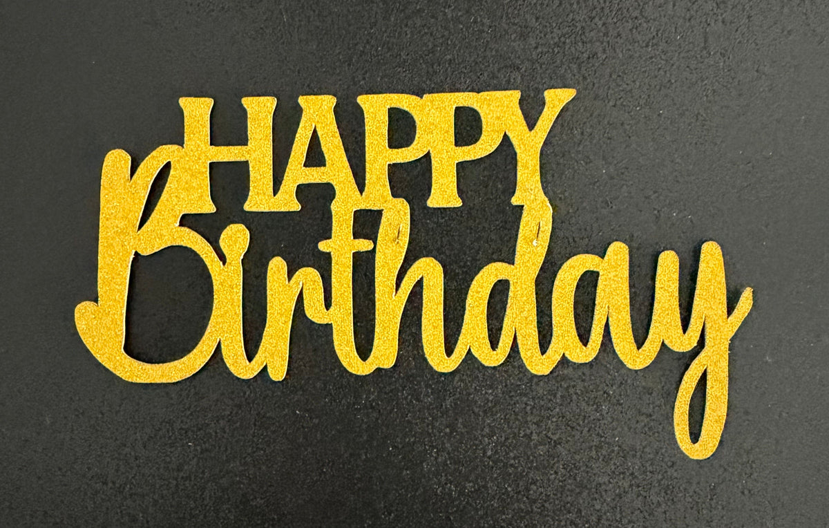 Happy Birthday Gold Topper Style 2