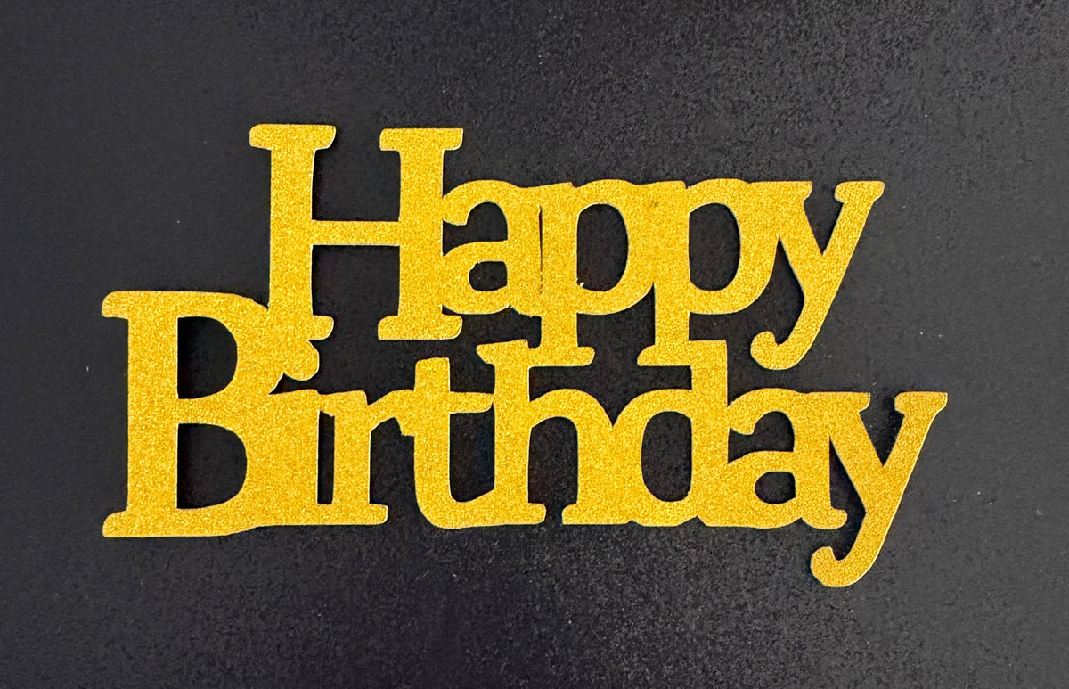 Happy Birthday Gold Topper Style 3