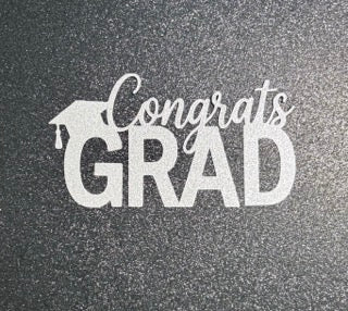 Congrats Grad Silver Layon or Topper