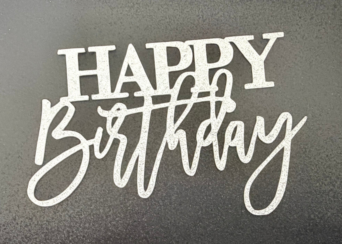 Happy Birthday Silver Topper Style 5