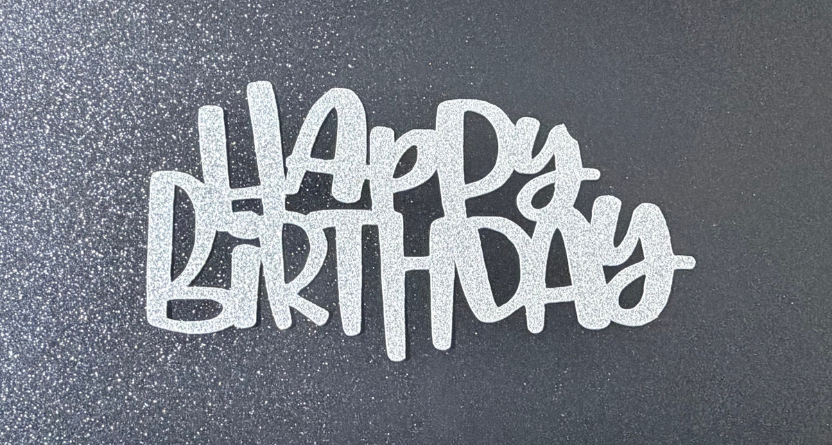 Happy Birthday Silver Topper Style 4
