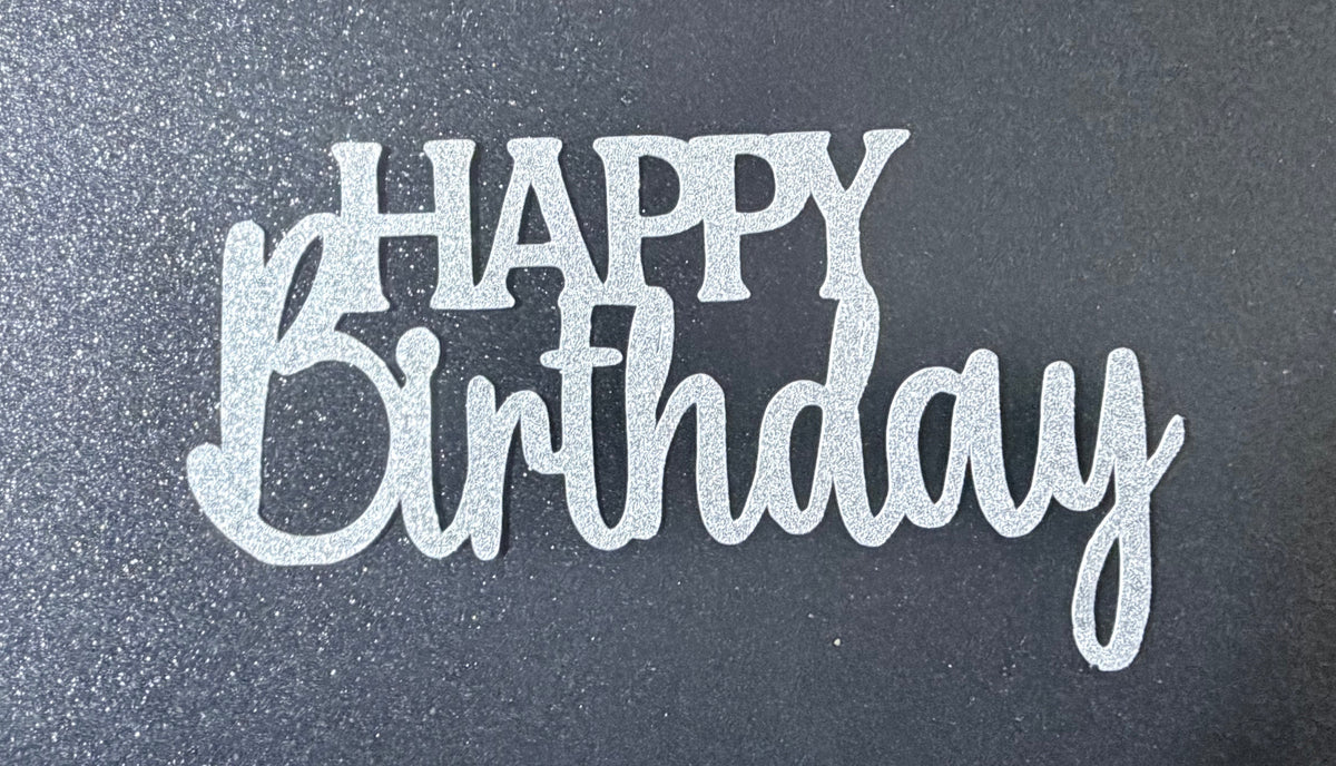Happy Birthday Silver Topper Style 2