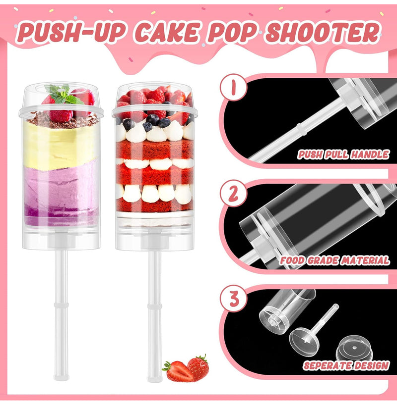 Cake Push Pop Containers with Lids