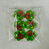 Royal Icing Mini Wreath w/ Bow 6pcs
