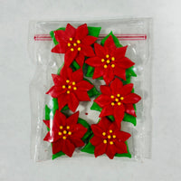 Royal Icing Mini Poinsettia 6pcs