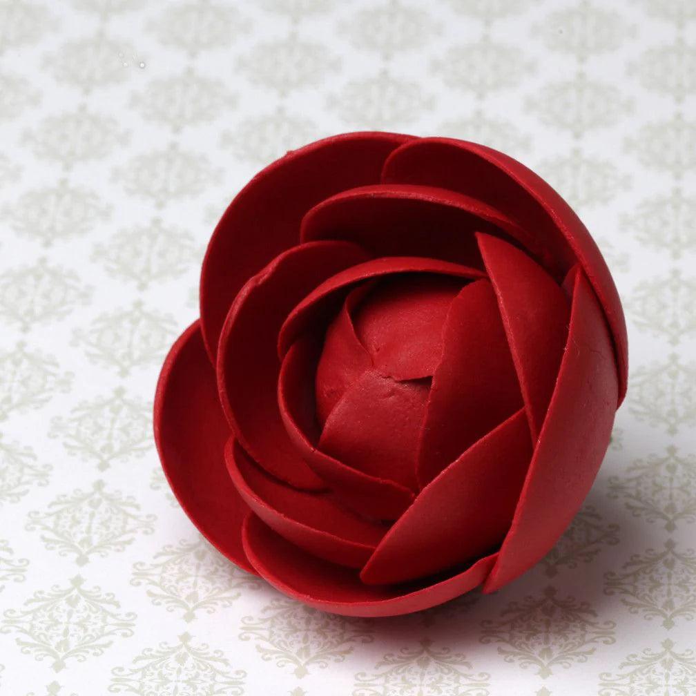Gum Paste Flowers Small Glam Rose Red* - Sweet Life Cake Supply