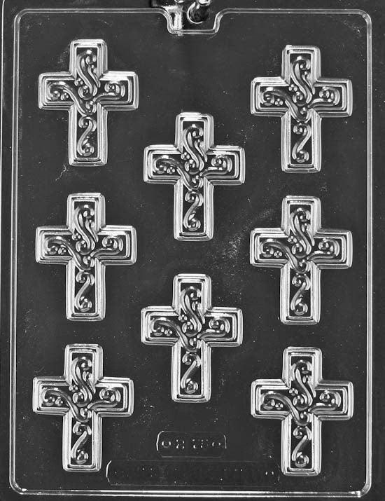 Chocolate Mold SMALL CROSS WITH SWIRL