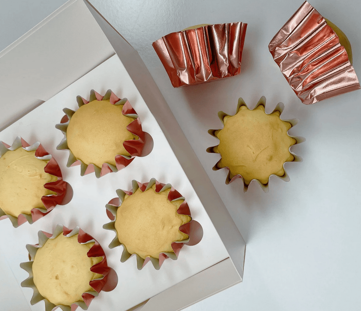 More Rose Gold Foil Cuppies 24 Pack - Sweet Life Cake Supply