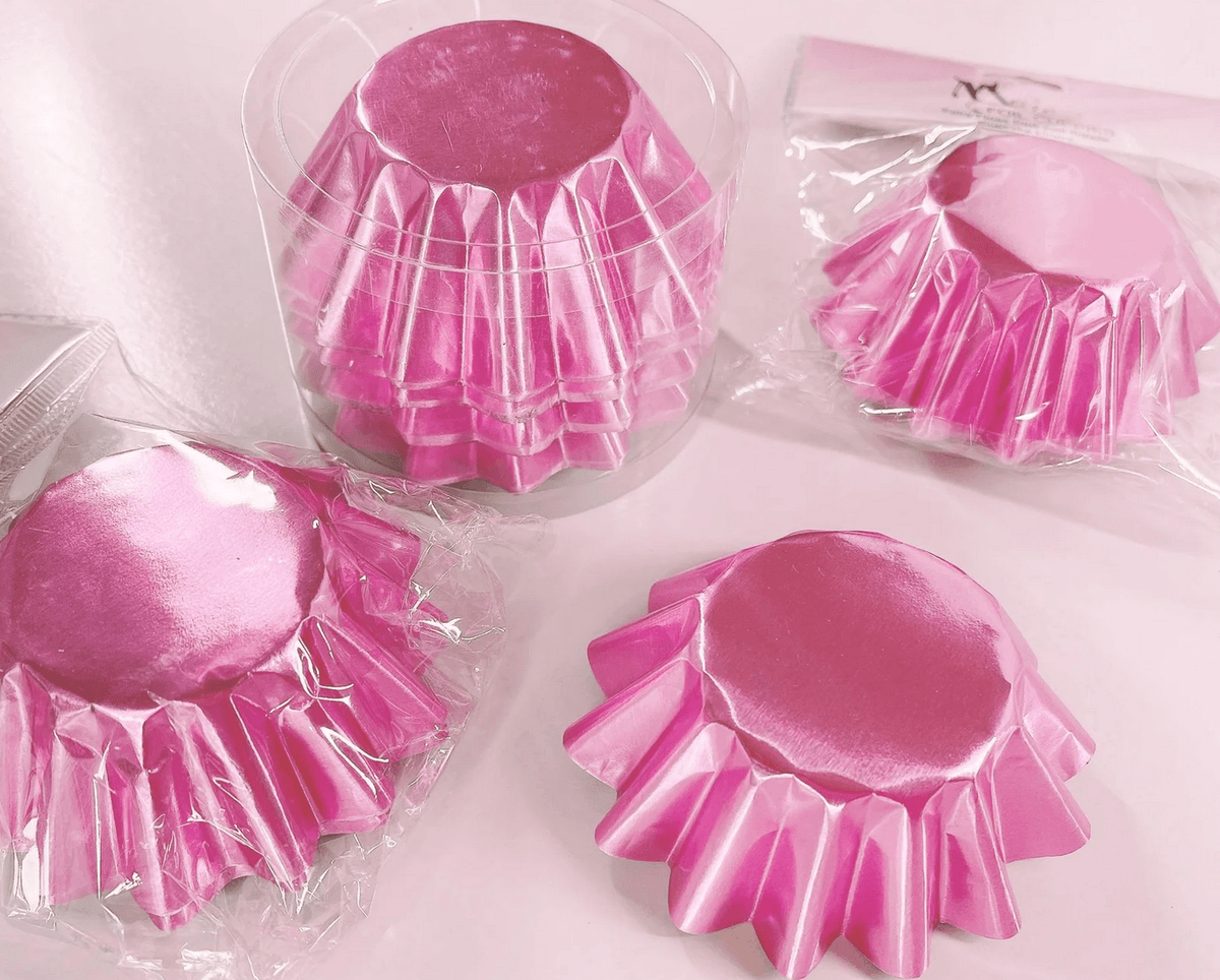 More Pink Foil Cuppies 24 Pack - Sweet Life Cake Supply