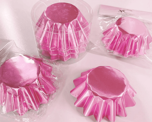 More Pink Foil Cuppies 24 Pack - Sweet Life Cake Supply