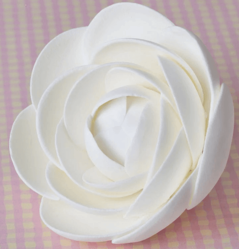 Gum Paste Flowers Large Glam Rose White*