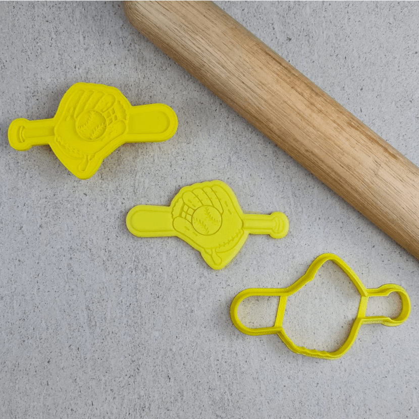 CCC Cutter & Embosser Set Mitt, Ball, Bat - Sweet Life Cake Supply