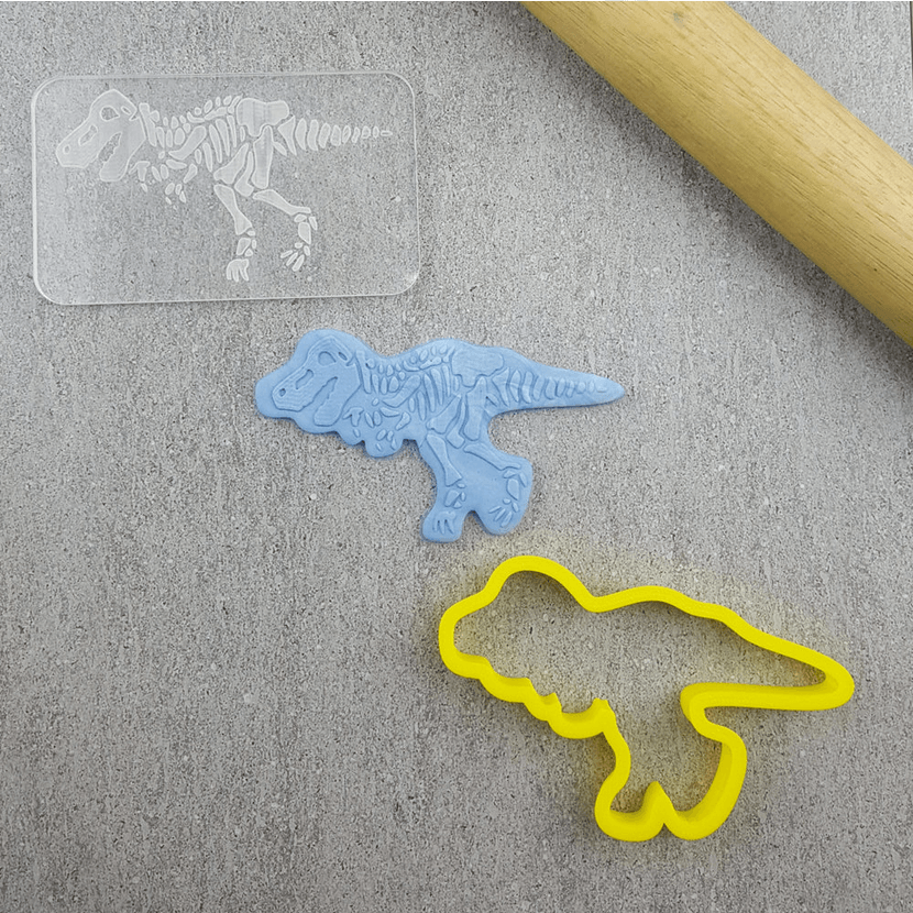 CCC Cutter & Debosser Set TRex Fossil Bones - Sweet Life Cake Supply