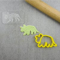CCC Cutter & Embosser Set Triceratops Fossil Bones - Sweet Life Cake Supply