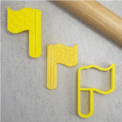 CCC Cutter & Embosser Set Race Flag 3D - Sweet Life Cake Supply