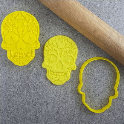 CCC Cutter & Embosser Set Skull 3D Starry Eyes