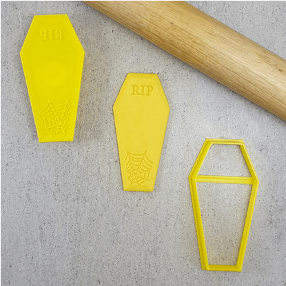 CCC Cutter & Embosser Set RIP Coffin - Sweet Life Cake Supply
