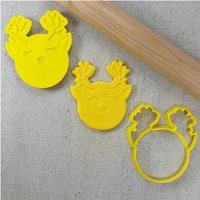 CCC Cutter & Embosser Set Rudolph Reindeer 3D - Sweet Life Cake Supply
