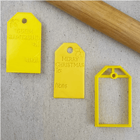 CCC Cutter & Embosser Set Merry Christmas Gift Tag - Sweet Life Cake Supply